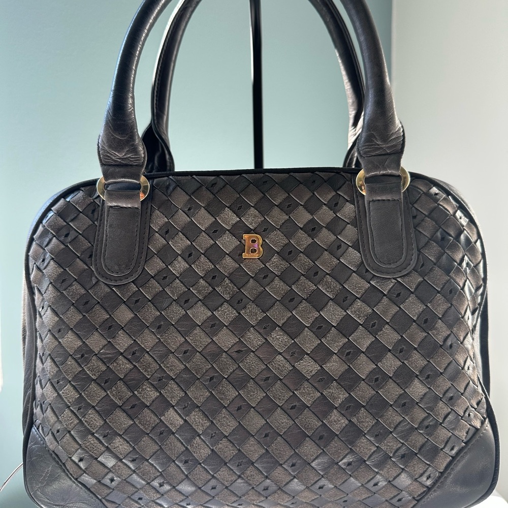 Beautiful Bally Woven Leather Tote Bag